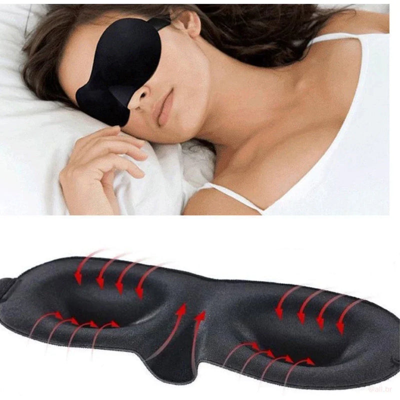 Máscara Ocular 3D Confortável e Opaca